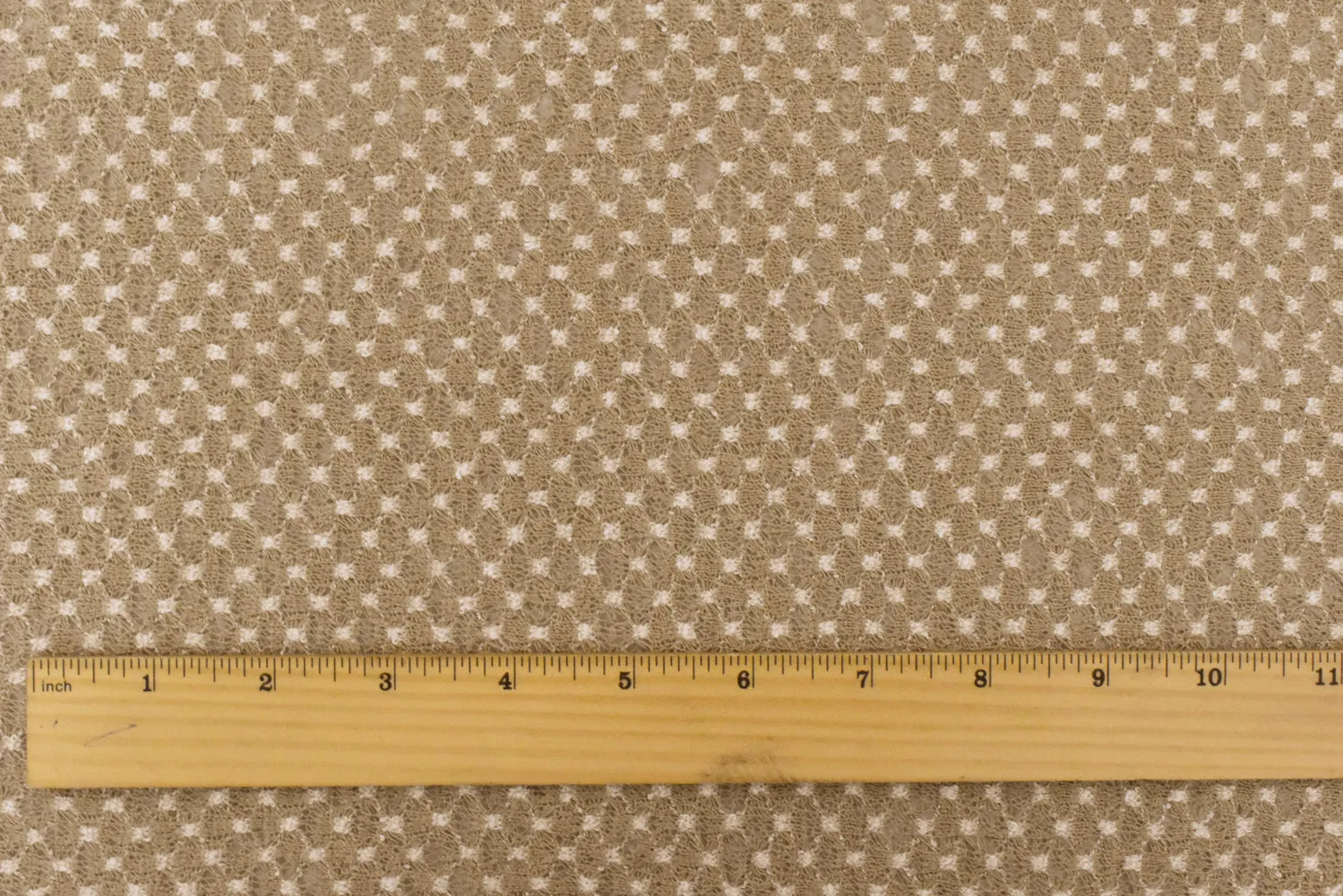 4 1/2 YD PC-Simple Khaki-White Texture Stretch Poly Sweater Knit Fabric