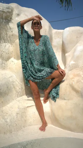 Alexis Kaftan Dress - Blue Print