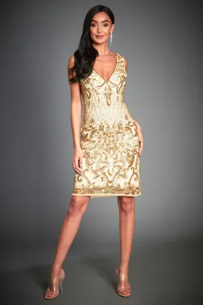 Angie Gold Flapper Party Dress