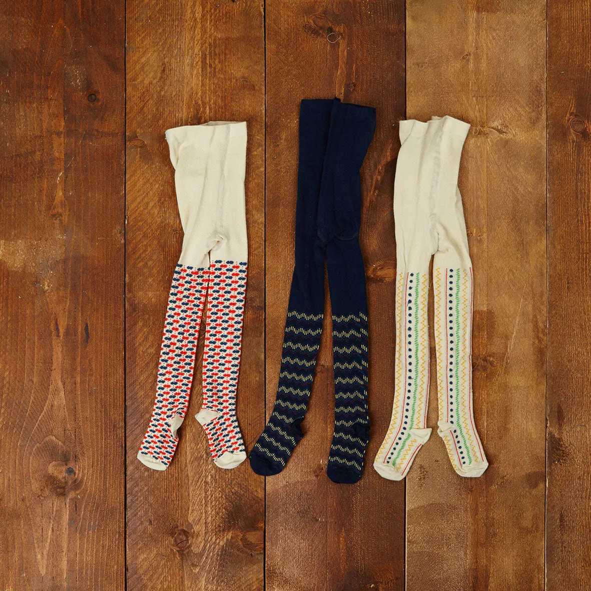 Baby Tights - Navy / Cream Stripe