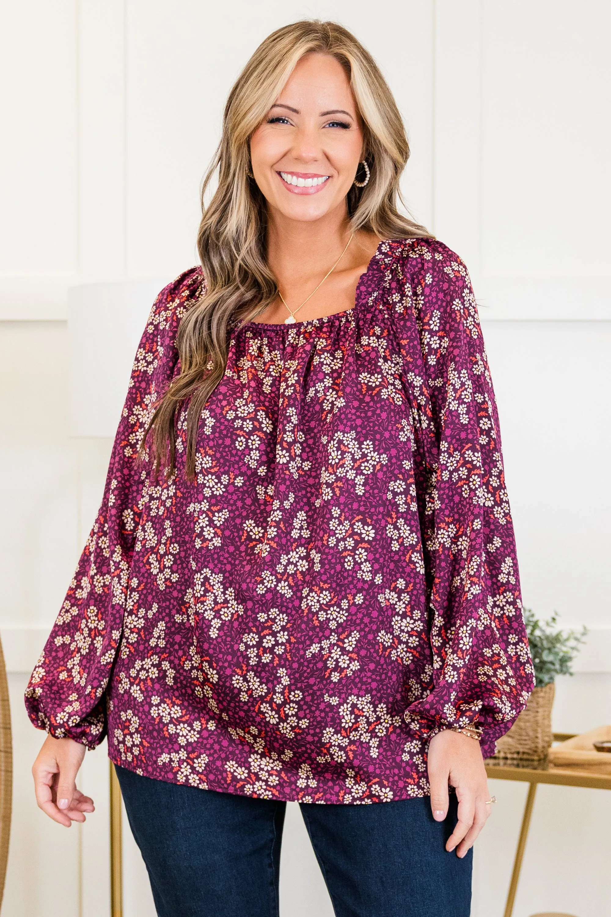 Bloom Later Top, Purple