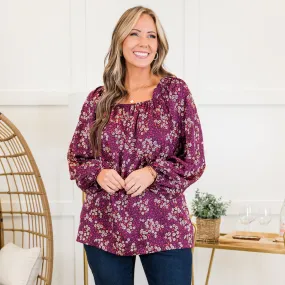 Bloom Later Top, Purple