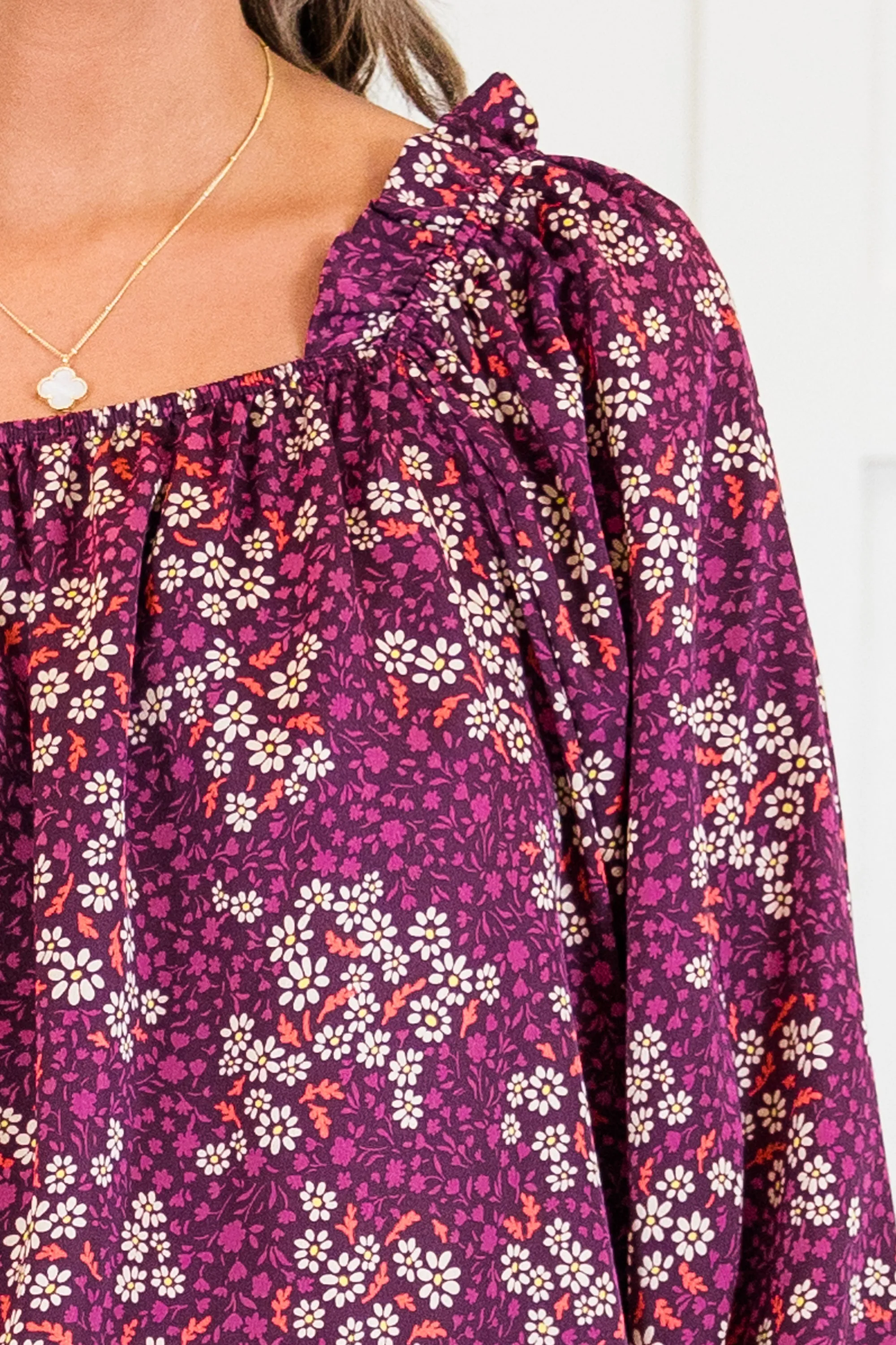 Bloom Later Top, Purple