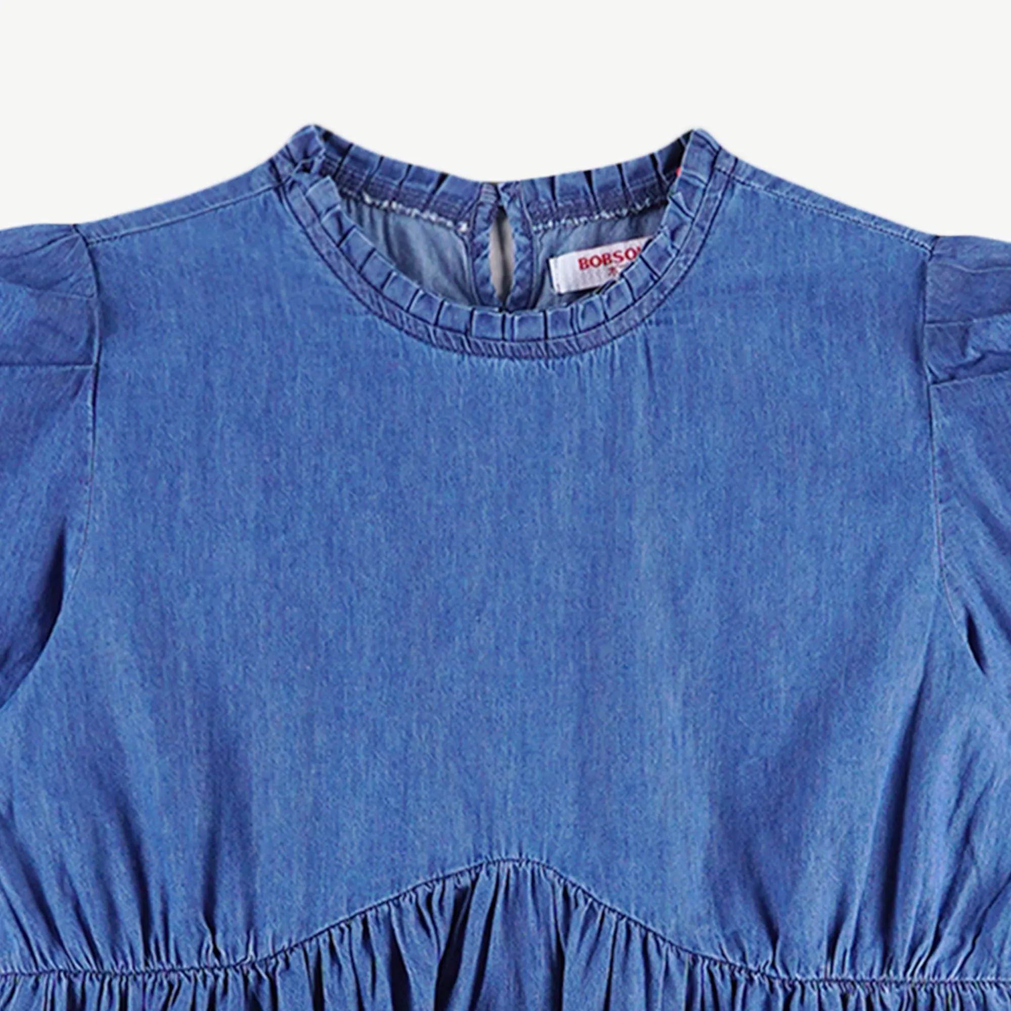 Bobson Japanese Ladies Basic Dress Relaxed Fit 142539 (Medium Wash)