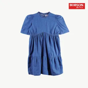 Bobson Japanese Ladies Basic Dress Relaxed Fit 142539 (Medium Wash)