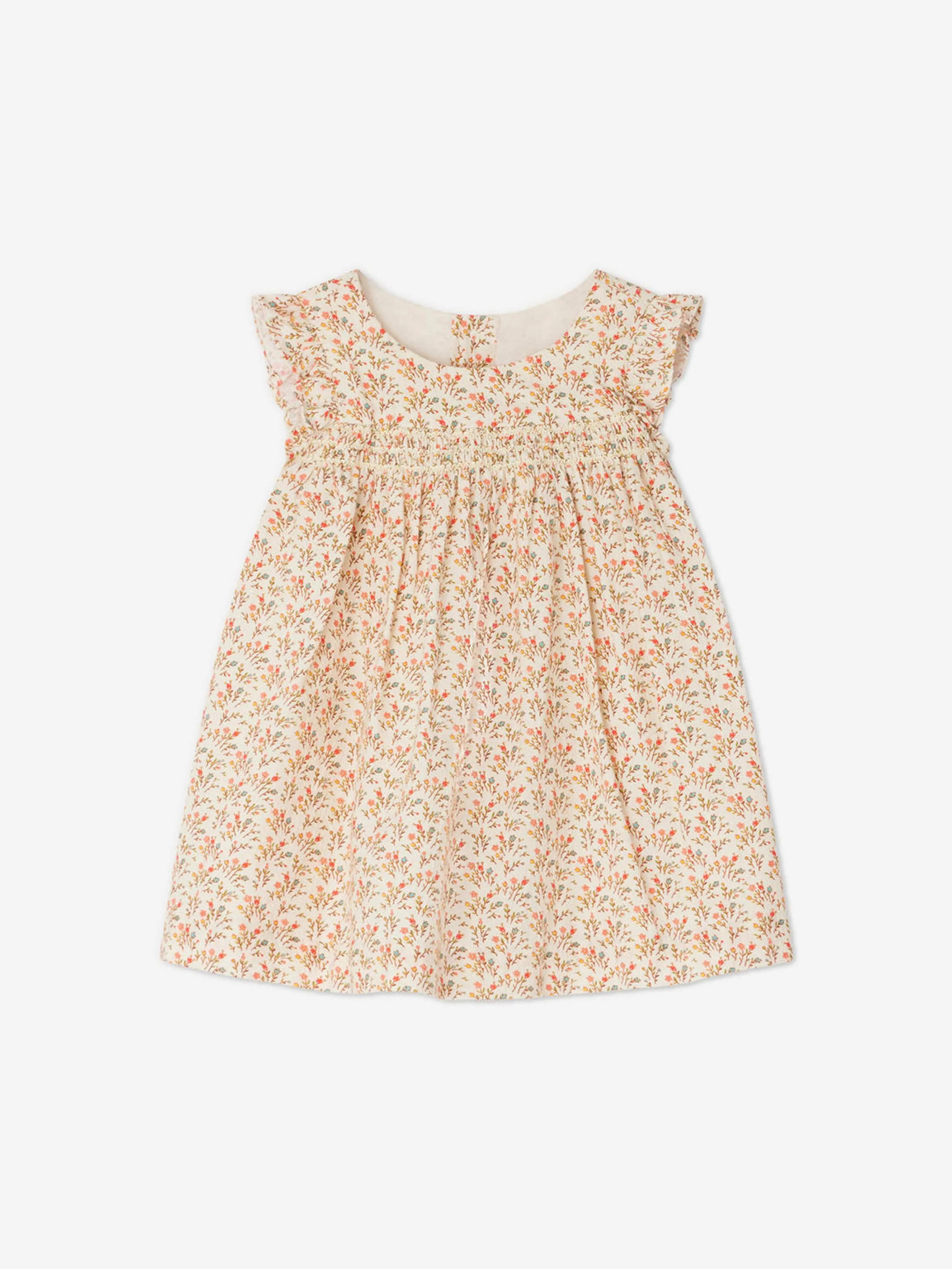 Bonpoint Baby Girls Bis Floral Dress in Beige