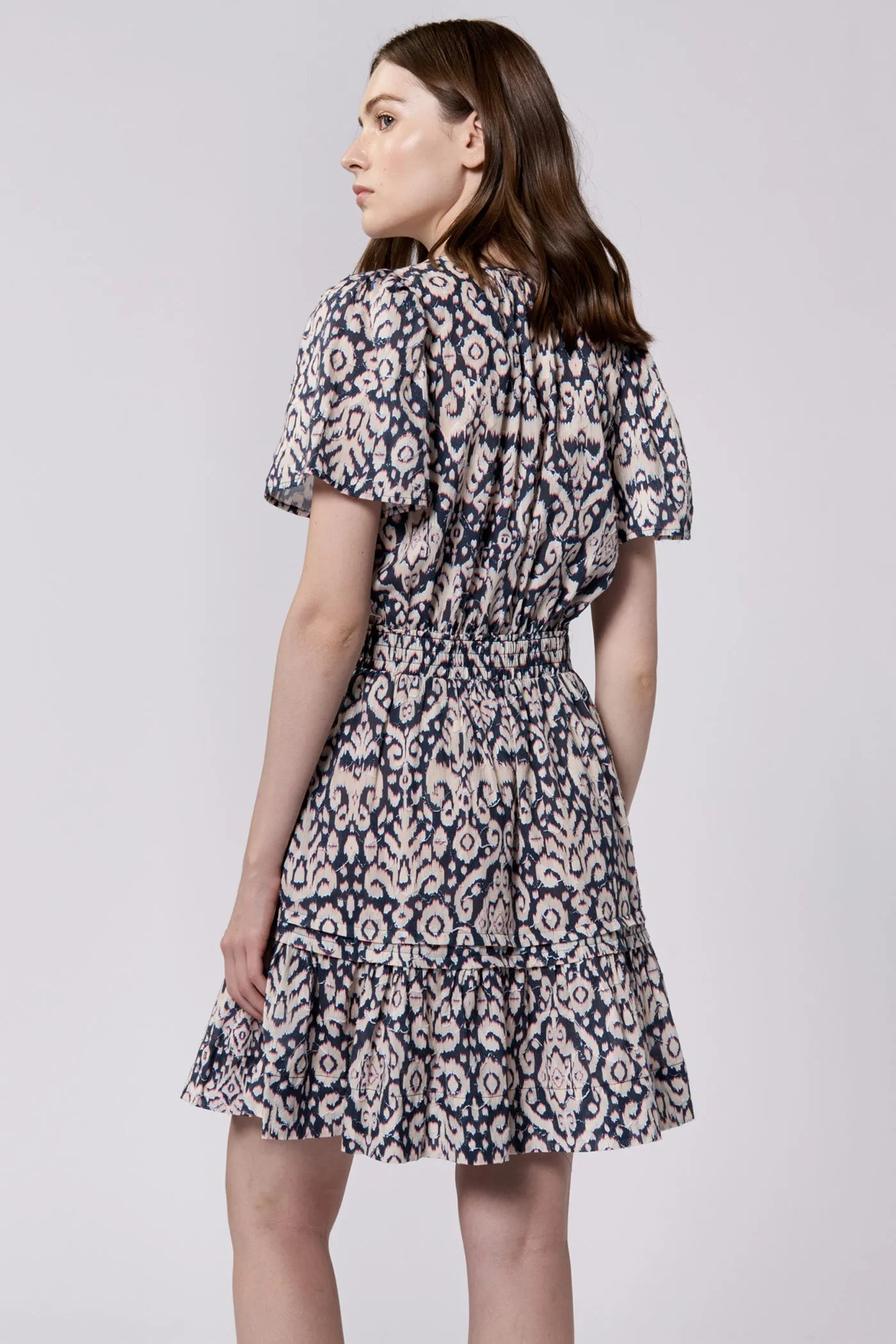 BRISTOL SHORT SLEEVE RELAXED FIT DRESS PAISLEY OBSCURA