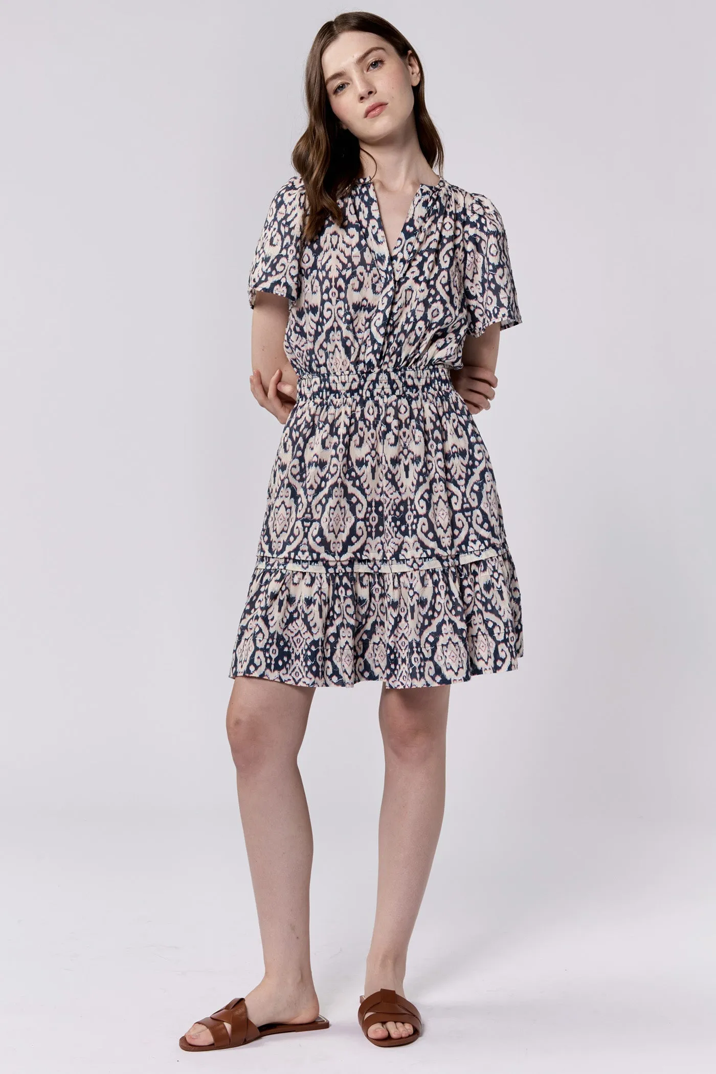 BRISTOL SHORT SLEEVE RELAXED FIT DRESS PAISLEY OBSCURA