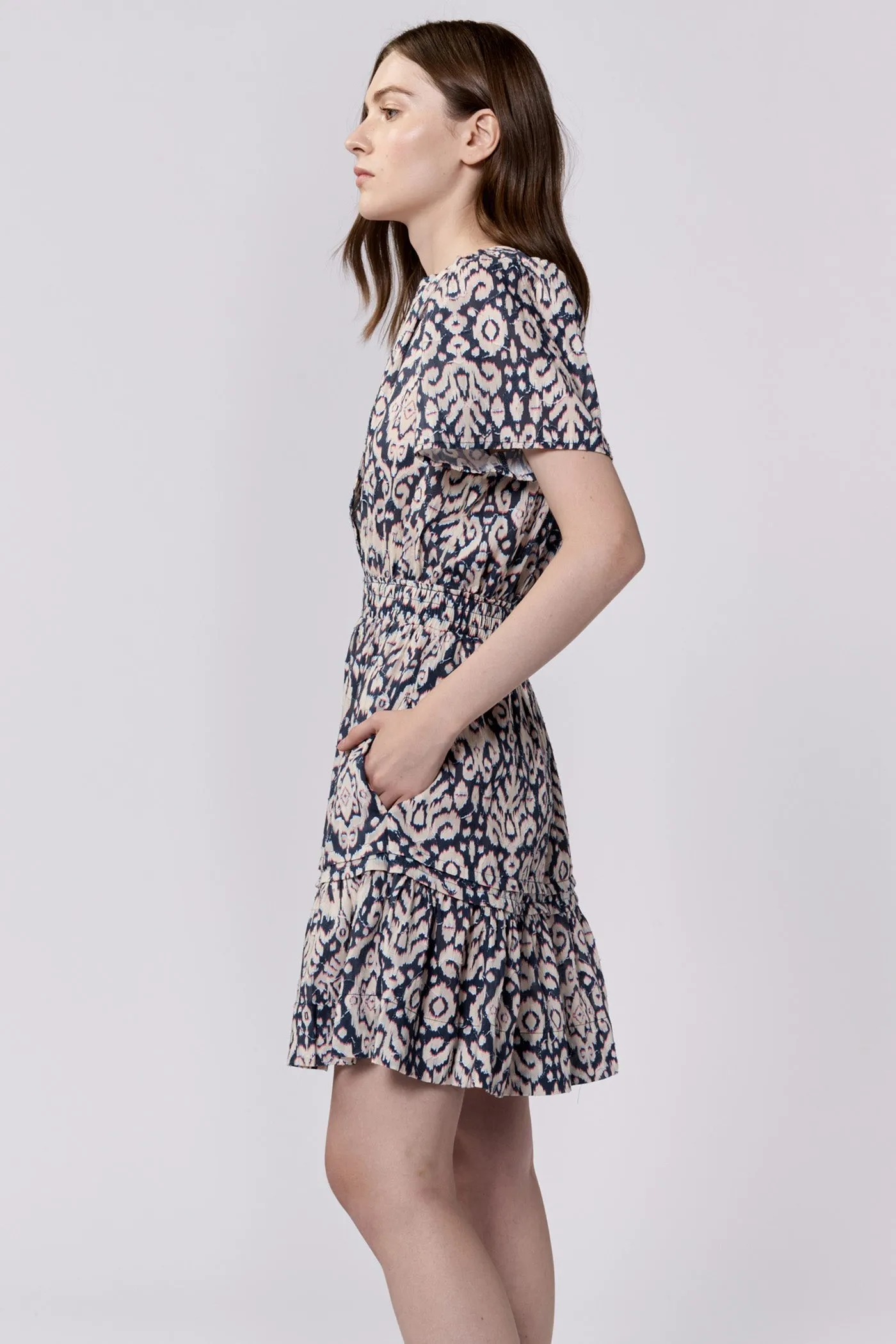 BRISTOL SHORT SLEEVE RELAXED FIT DRESS PAISLEY OBSCURA