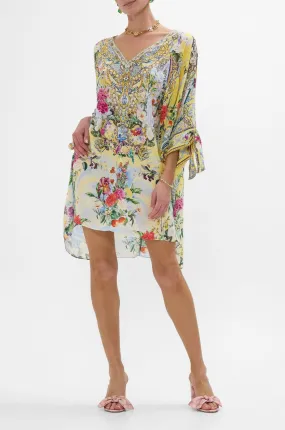 Camilla - Flor Fantastica Tie Sleeve Short V Neck Kaftan