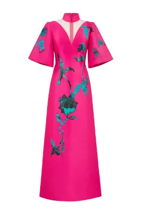 Celestial Vanguard A-line Bell Sleeved Zibeline Calf Length Ao Dai