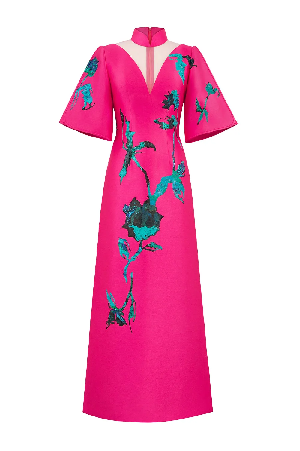 Celestial Vanguard A-line Bell Sleeved Zibeline Calf Length Ao Dai