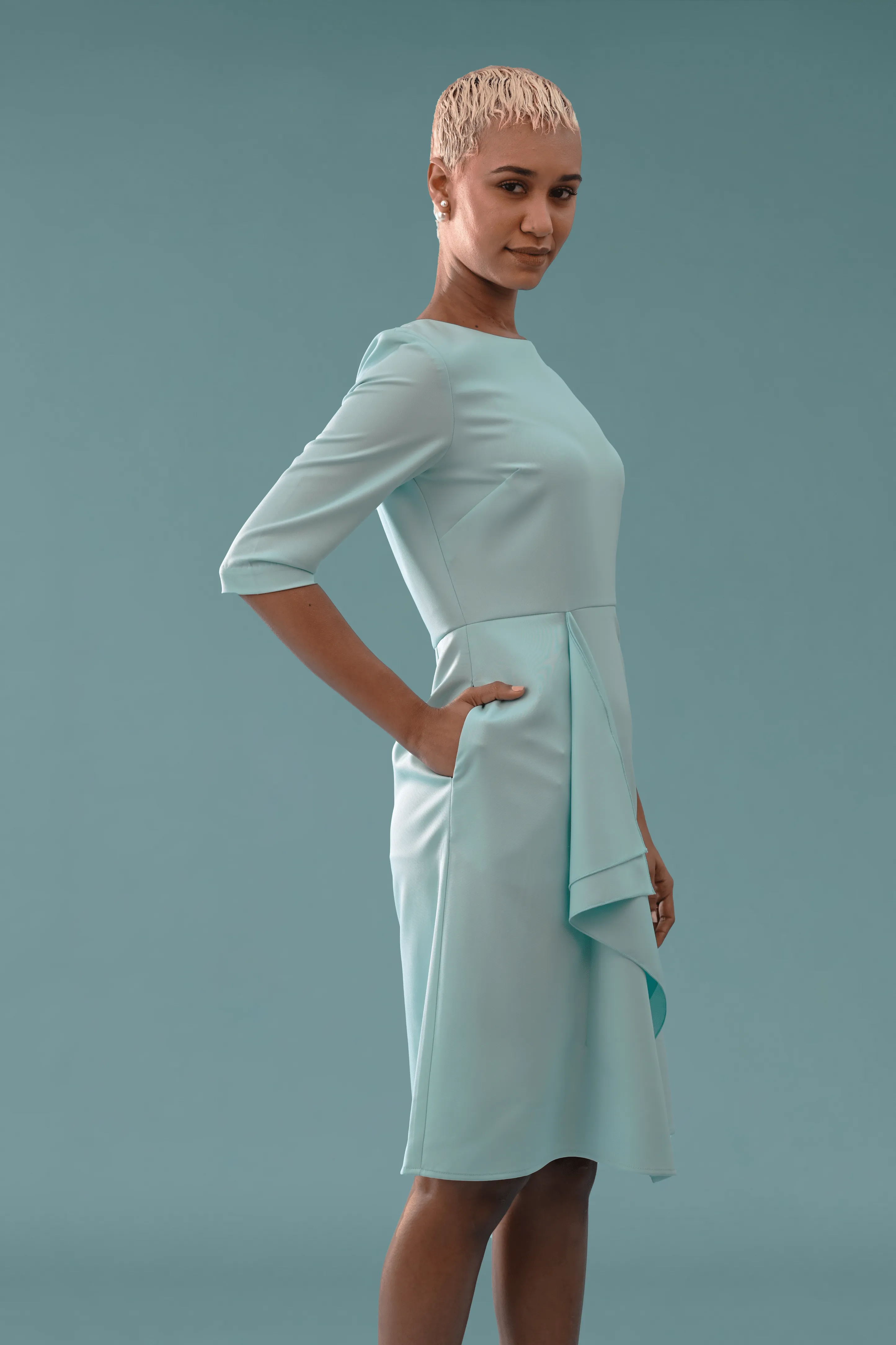 Charisma Fit and Flare Crepe Dress