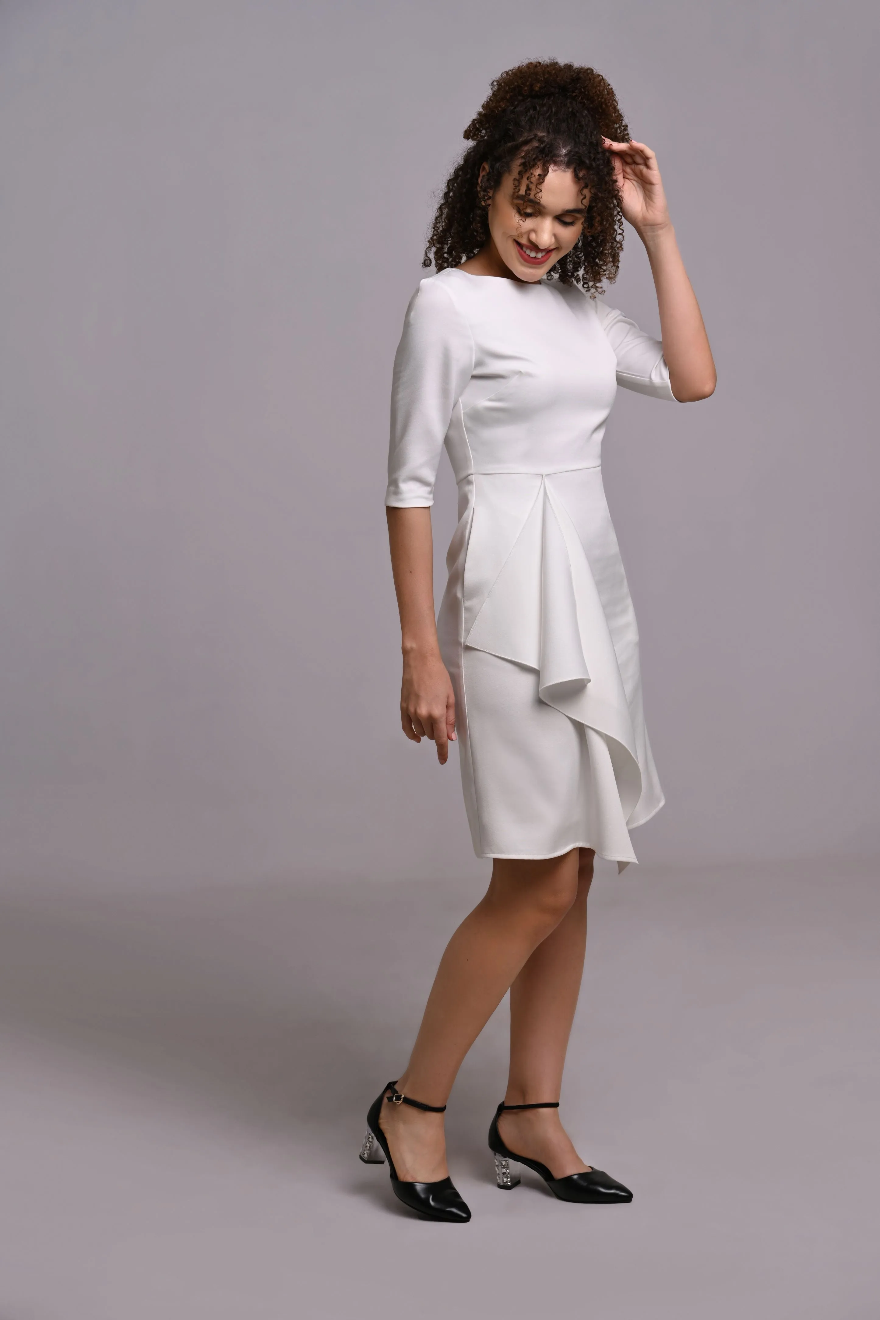 Charisma Fit and Flare Crepe Dress