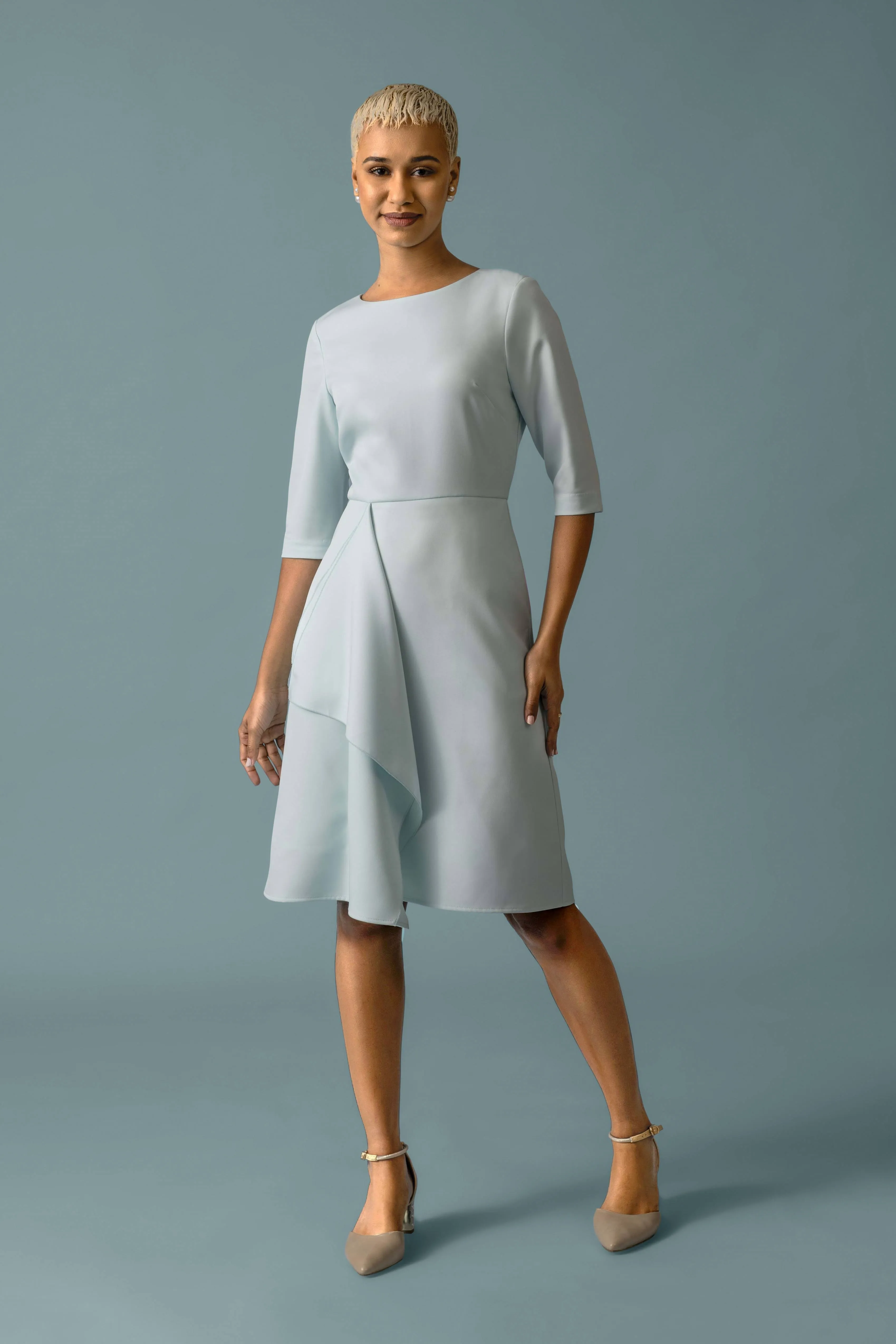 Charisma Fit and Flare Crepe Dress