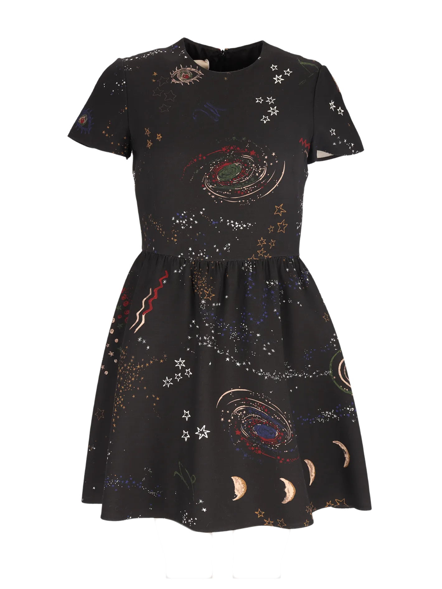 cosmo wool and silk-blend mini dress
