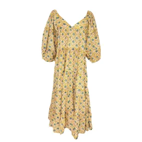 Cotton Camila Dress - Yolk Yellow