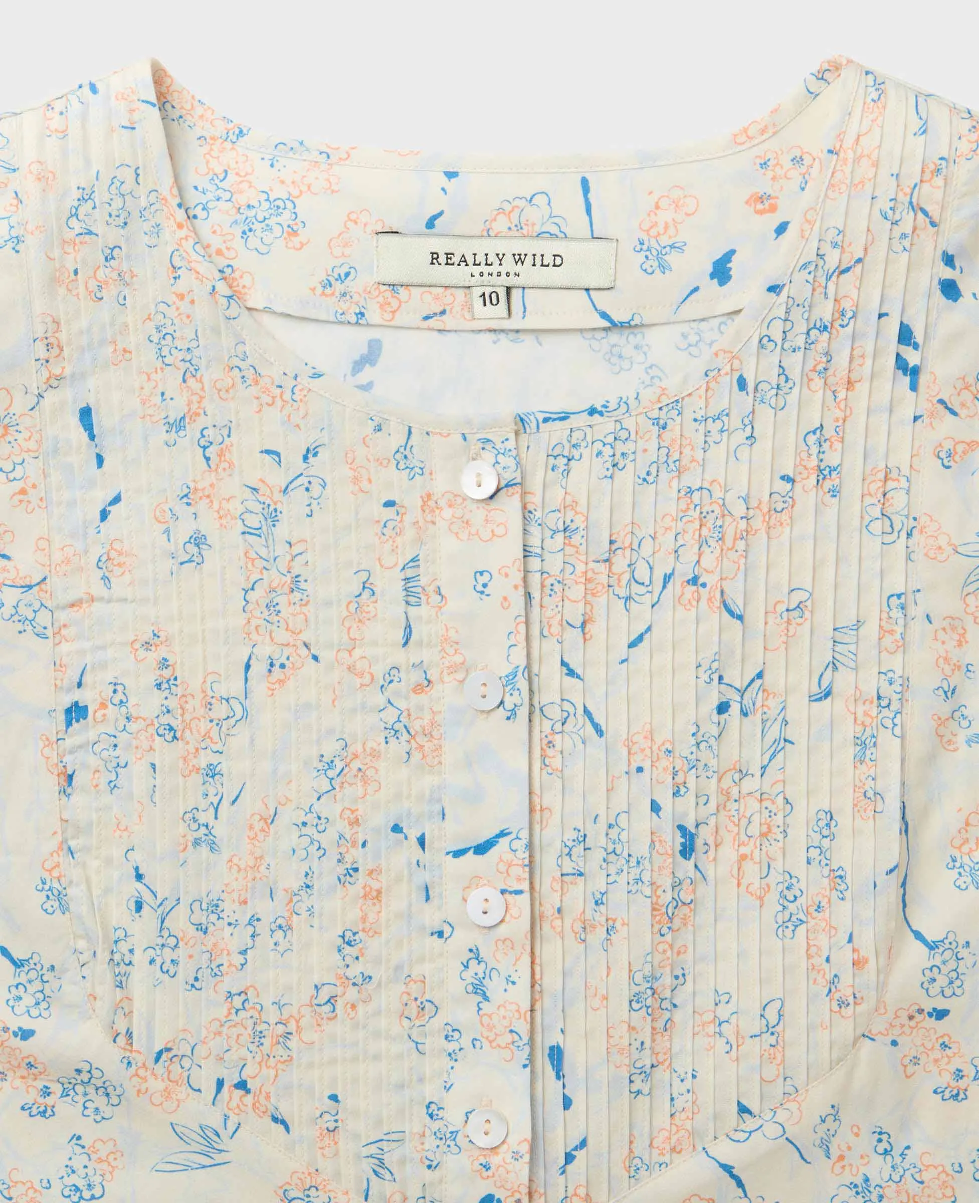 Cotton Pintuck Tiered Dress