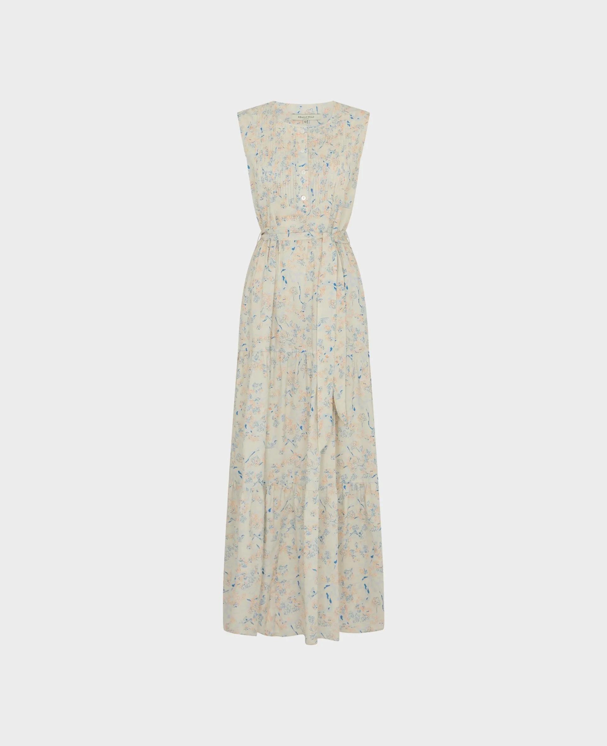 Cotton Pintuck Tiered Dress