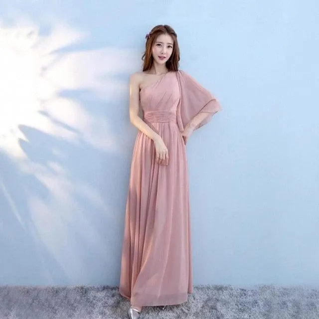 Customizable Chiffon Elegant A Line Bridesmaid Dresses