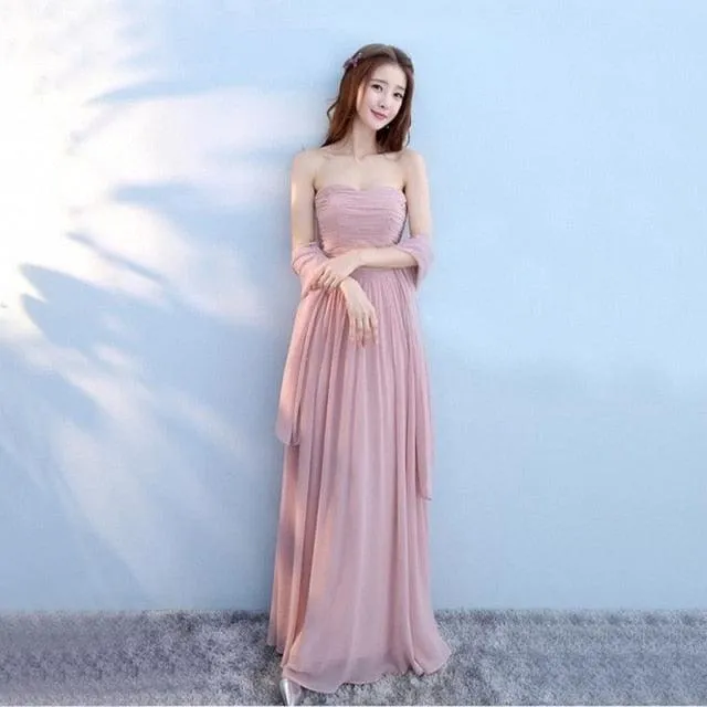 Customizable Chiffon Elegant A Line Bridesmaid Dresses