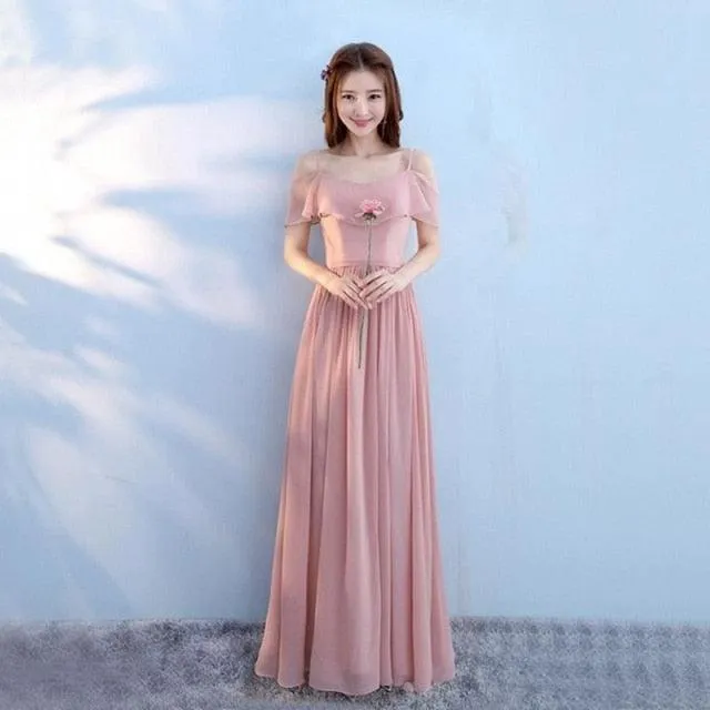 Customizable Chiffon Elegant A Line Bridesmaid Dresses