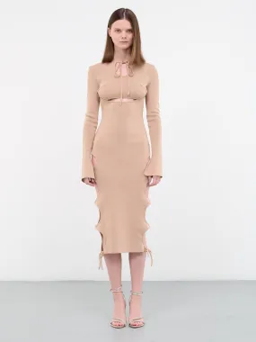 Cut-Out Knit Dress (DR21947268-0475-001-NUDE)