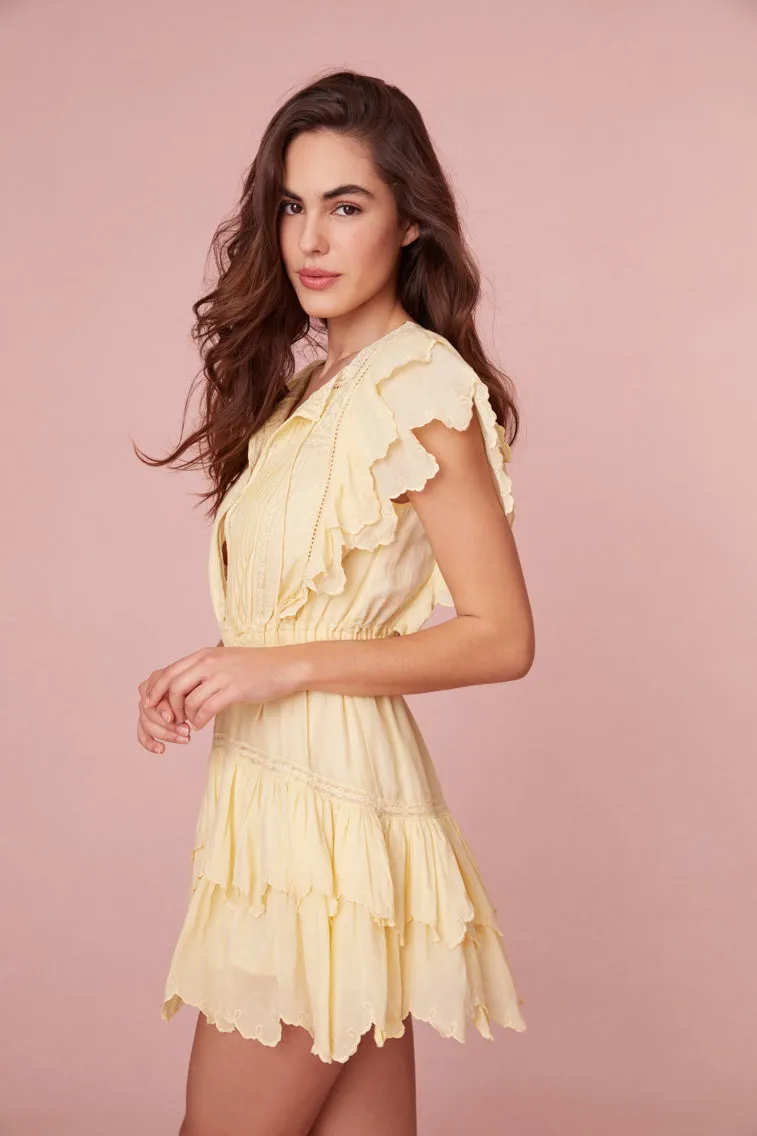 Darryl Flutter Sleeve Mini Dress