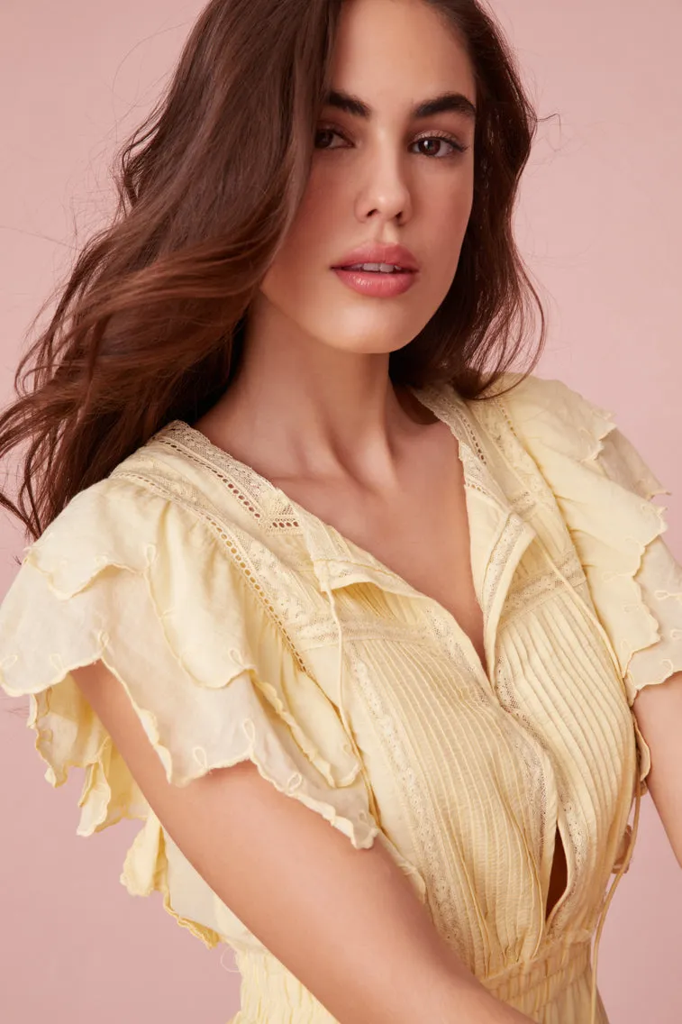 Darryl Flutter Sleeve Mini Dress