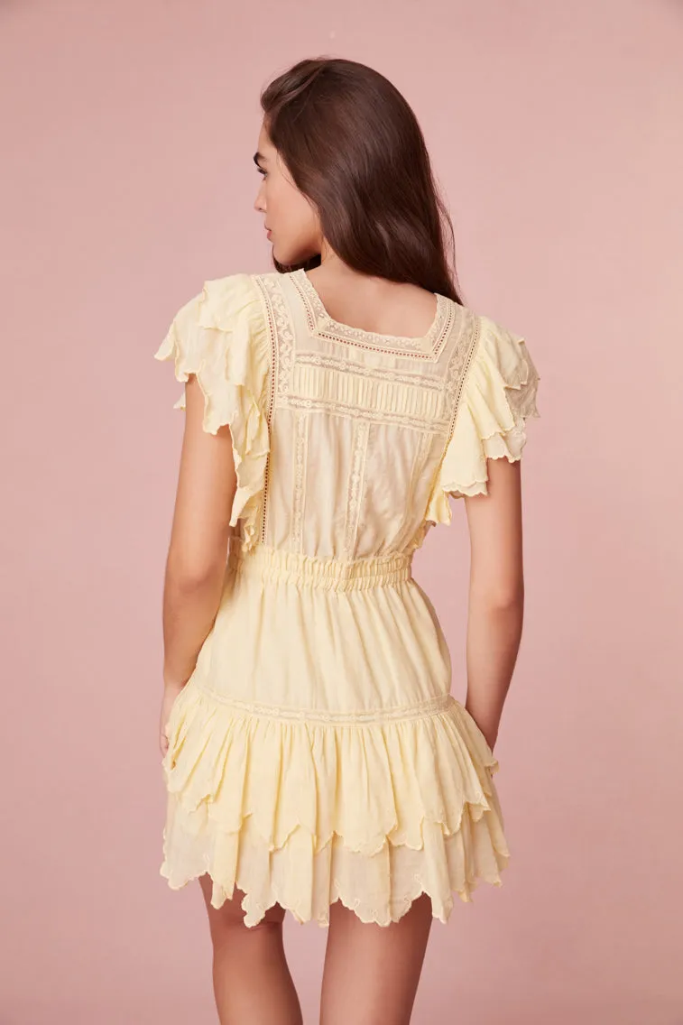 Darryl Flutter Sleeve Mini Dress