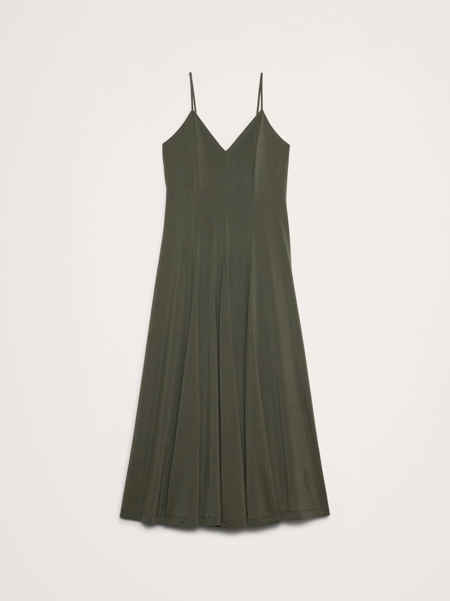 Drapey Jersey Godet Maxi Dress