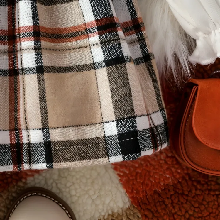 Elegant Plaid Style Body Dress