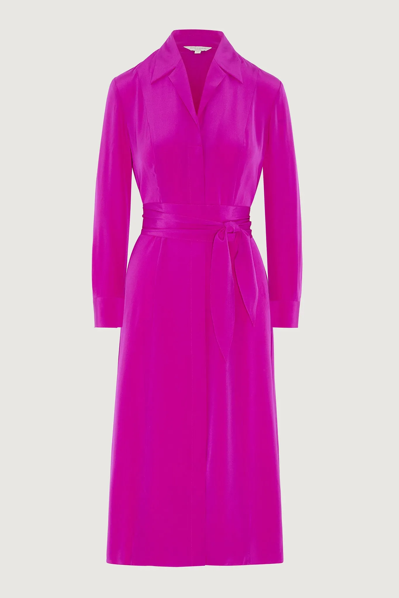 Eliza Silk V Neck Dress