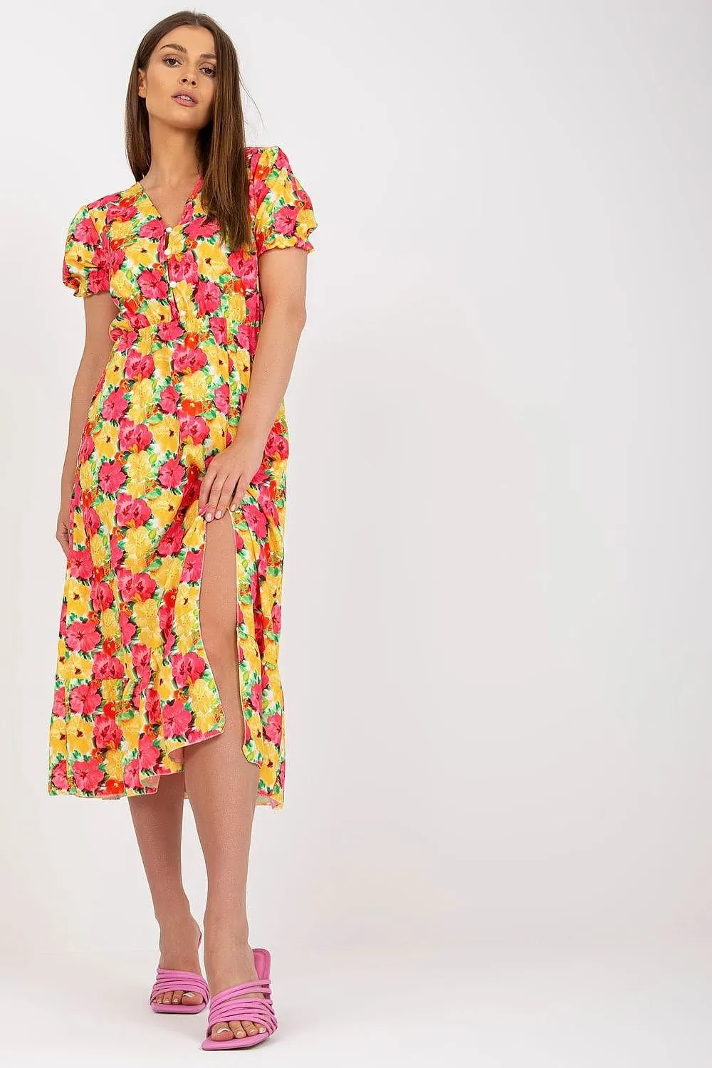 Floral Breeze Button-Up Dress