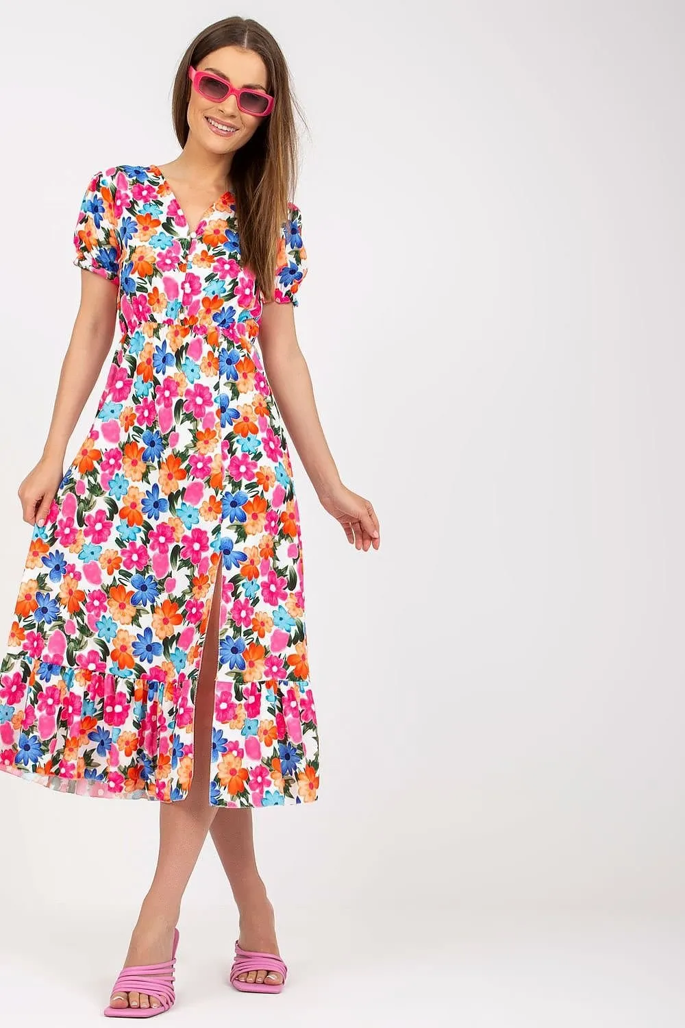 Floral Breeze Button-Up Dress