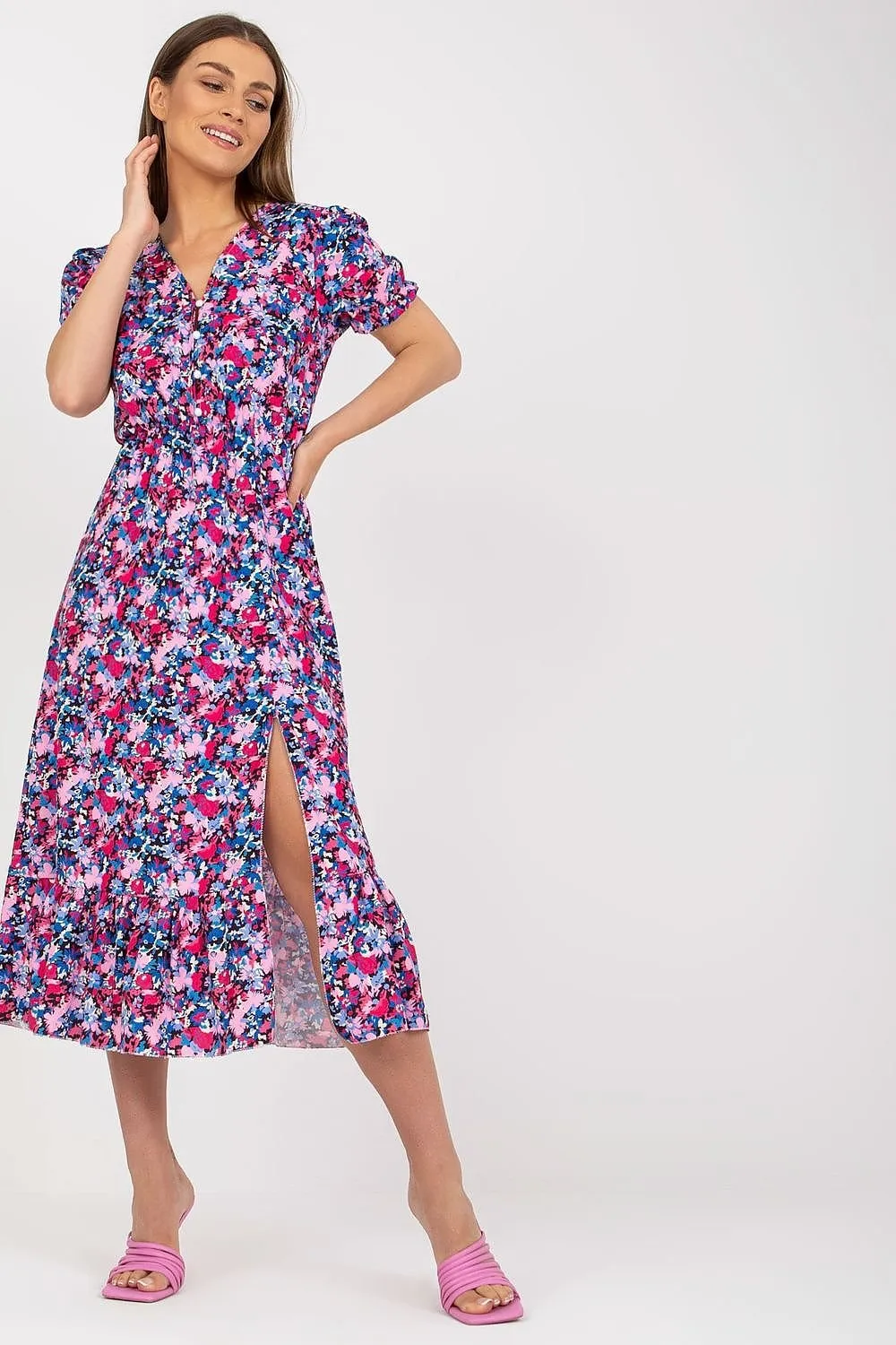 Floral Breeze Button-Up Dress