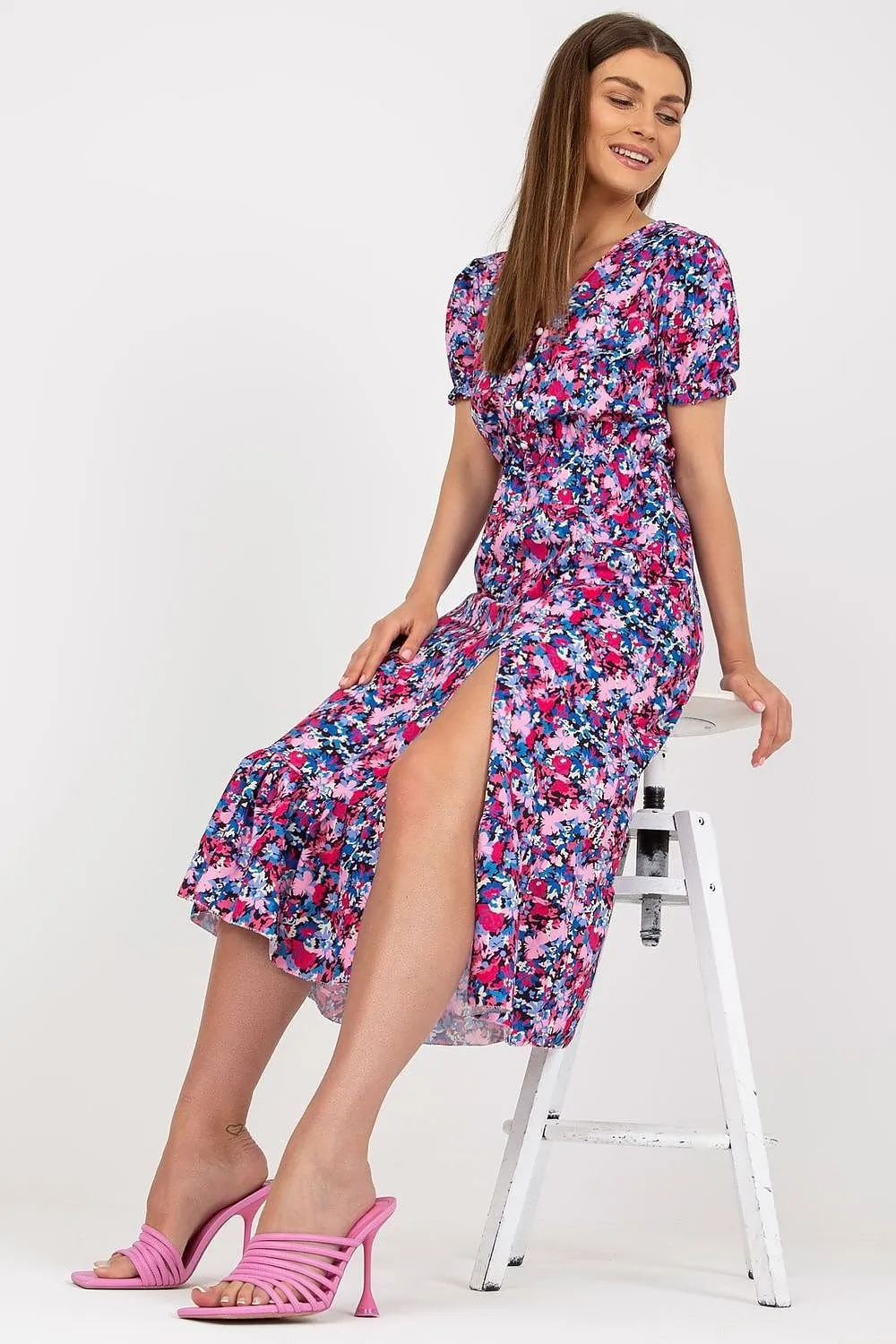 Floral Breeze Button-Up Dress
