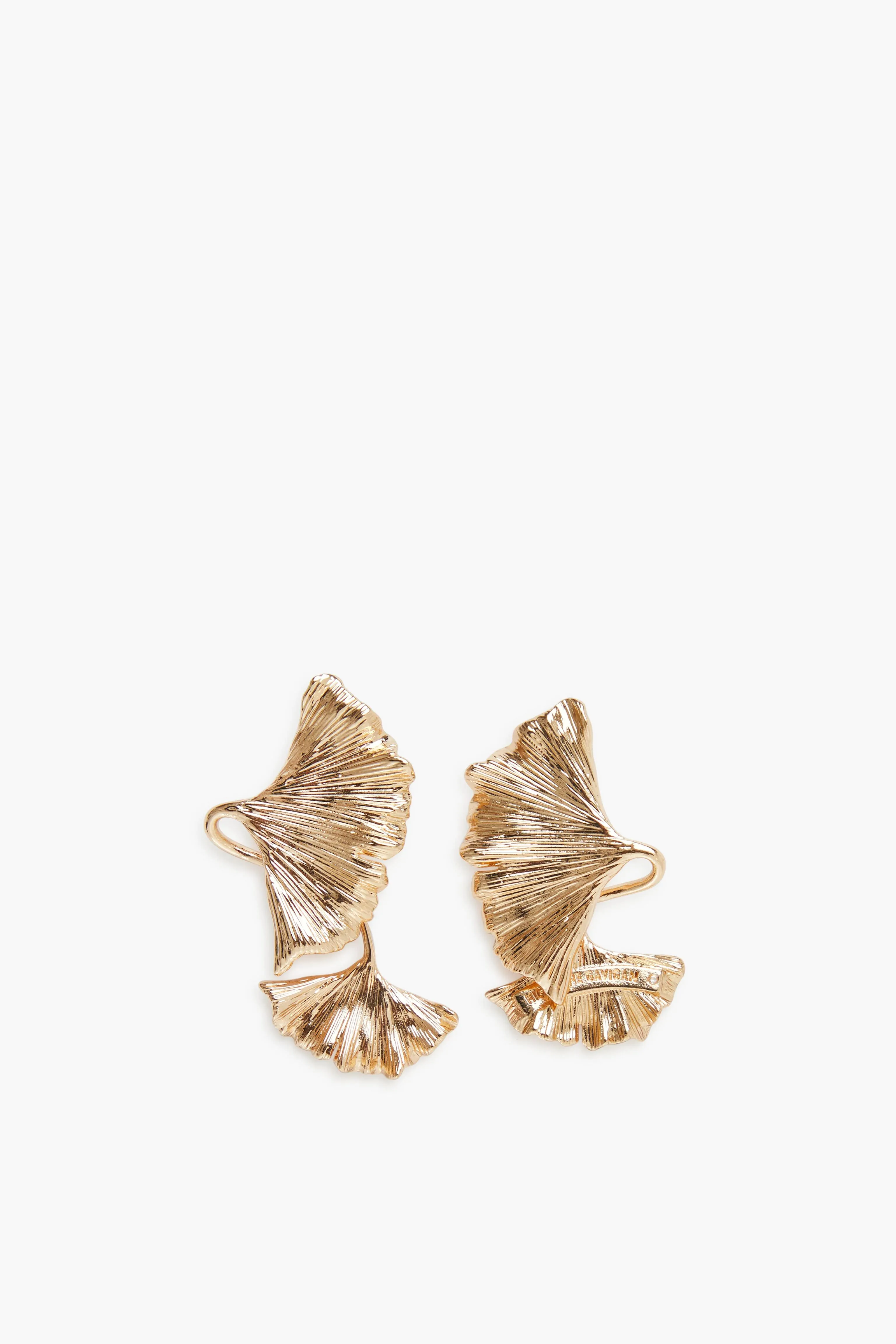 Gold Gingko Earrings