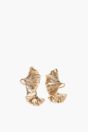 Gold Gingko Earrings