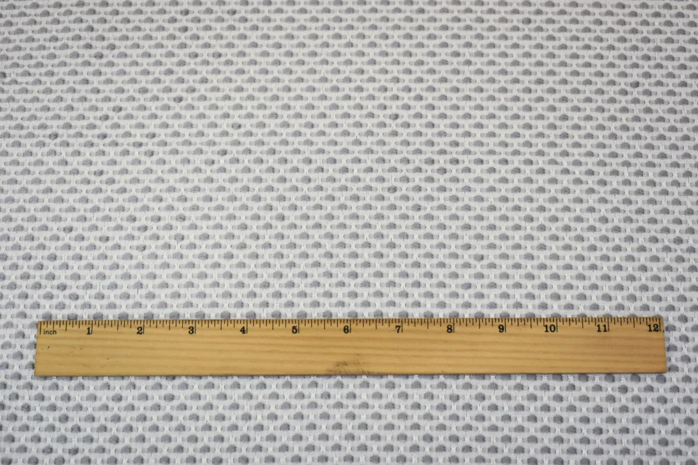 Gray-White Poly-Lycra Texture Dobby Jacquard Woven Fabric