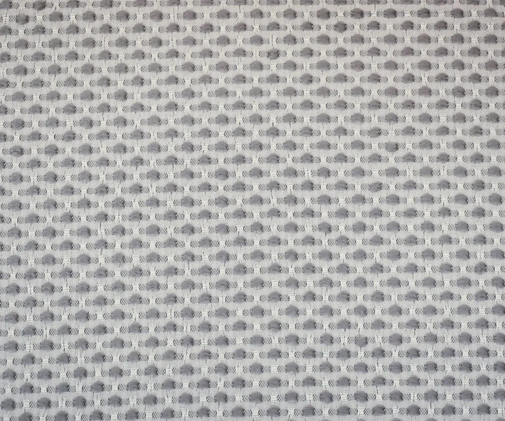 Gray-White Poly-Lycra Texture Dobby Jacquard Woven Fabric