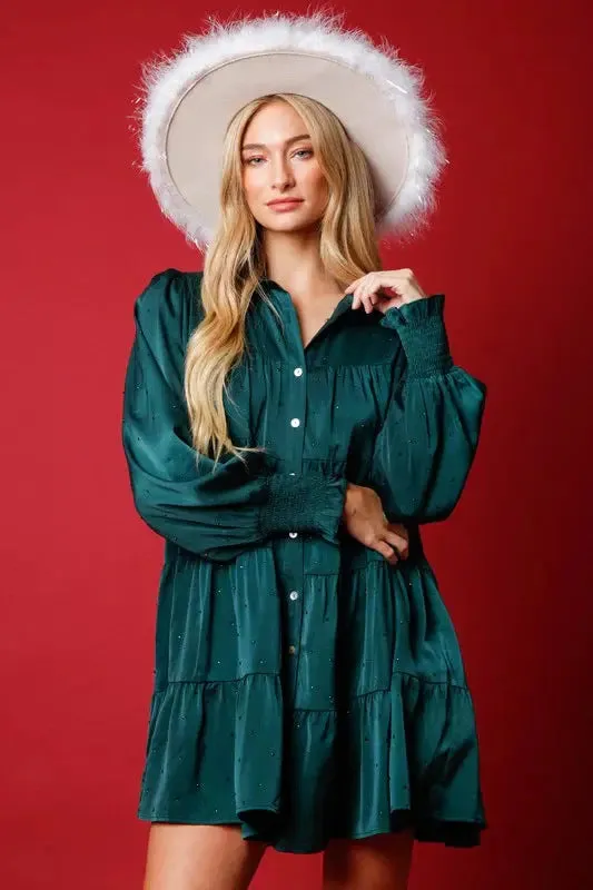 Green christmas dress