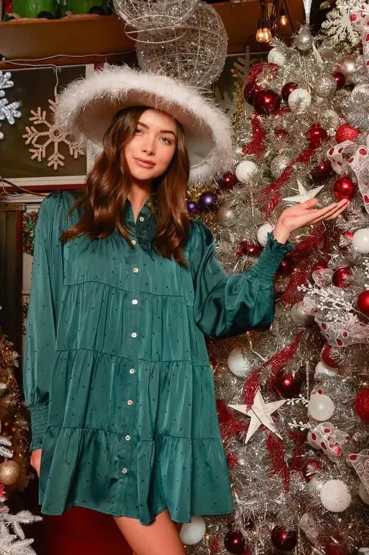Green christmas dress