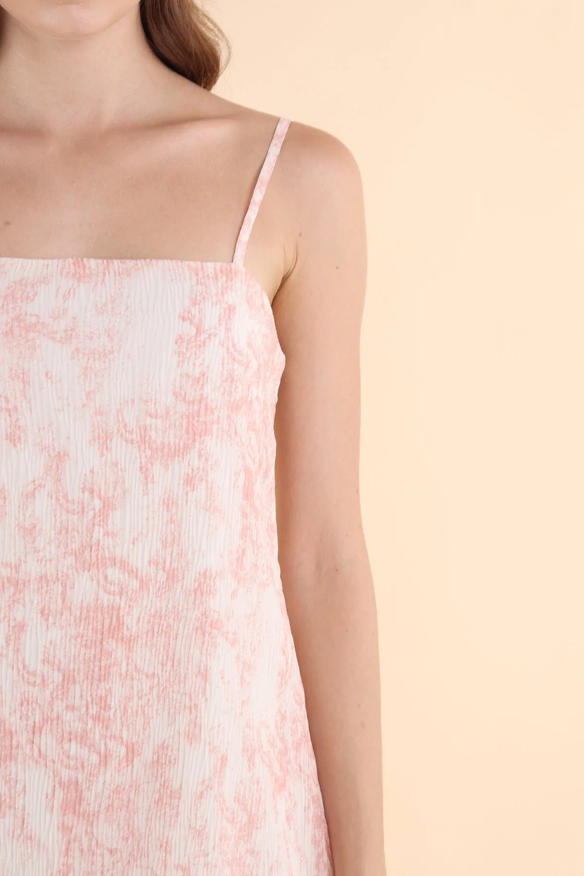 HARPER PLEATED MINI DRESS IN PINK