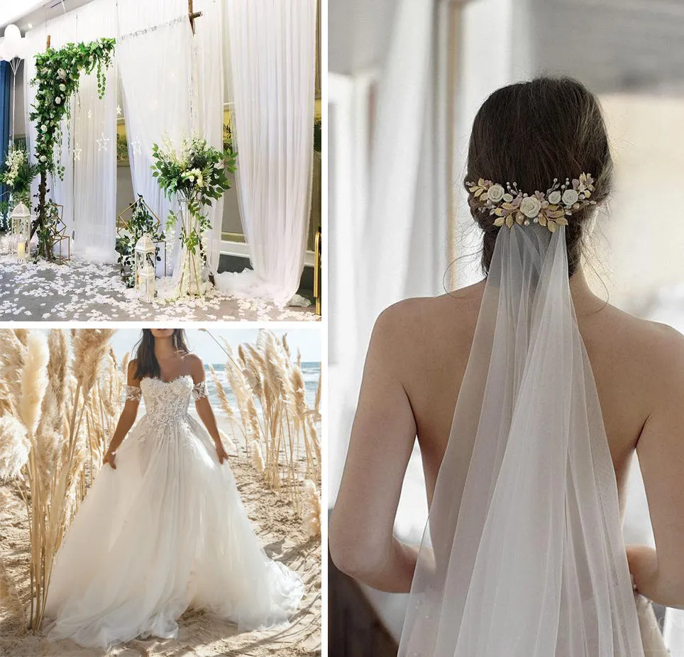 Hexagonal Bridal Veiling Tulle 300CM