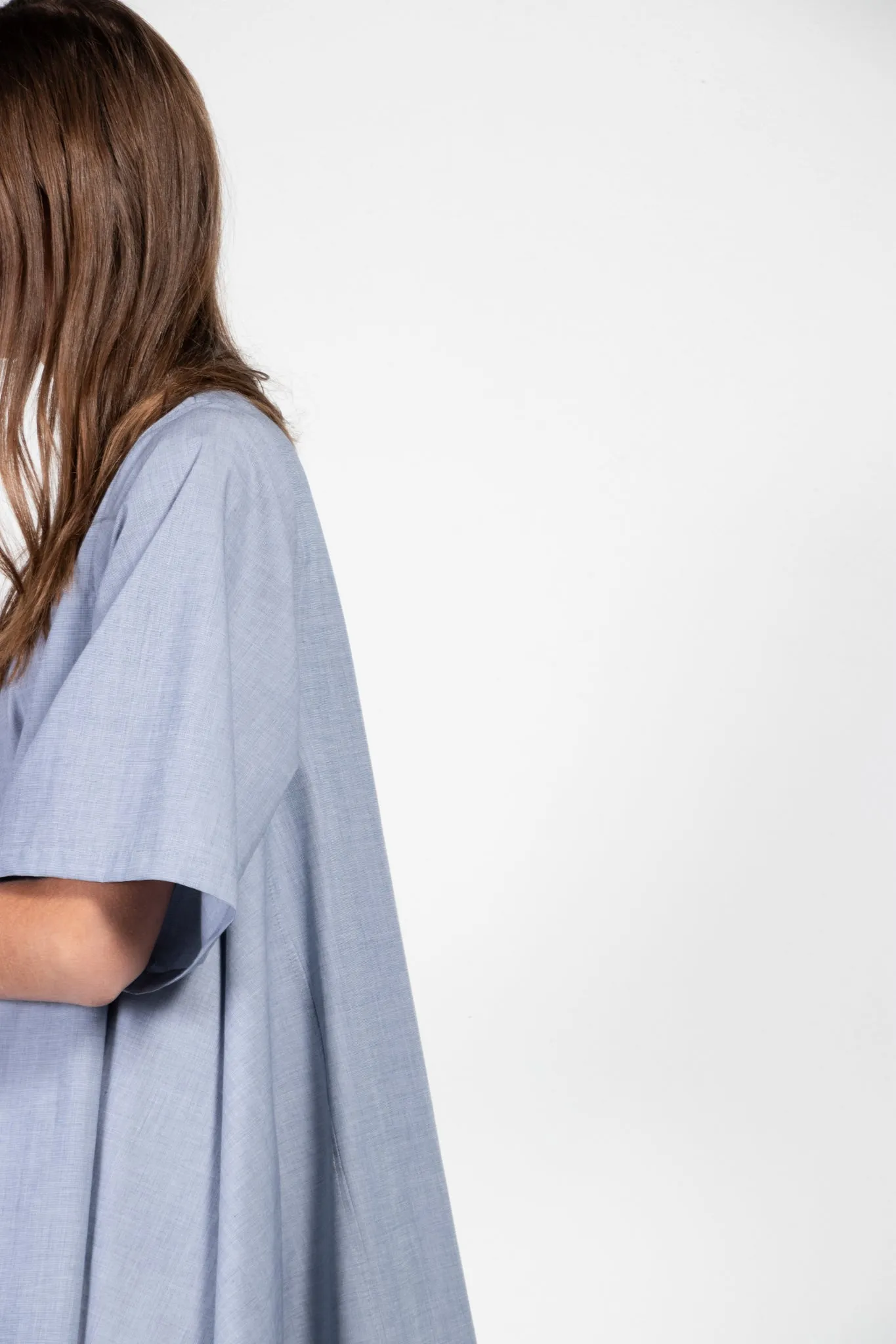 Juno Lightweight Cotton Dress With Contrasting Panel