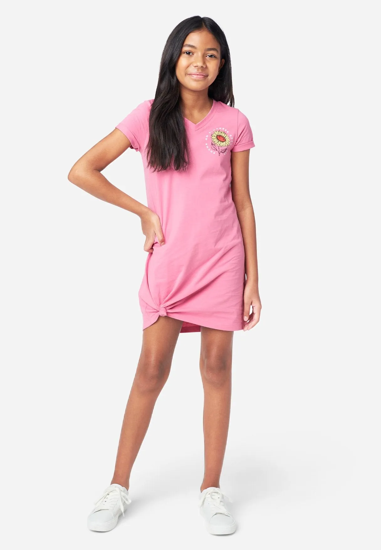 Knotted T-Shirt Dress