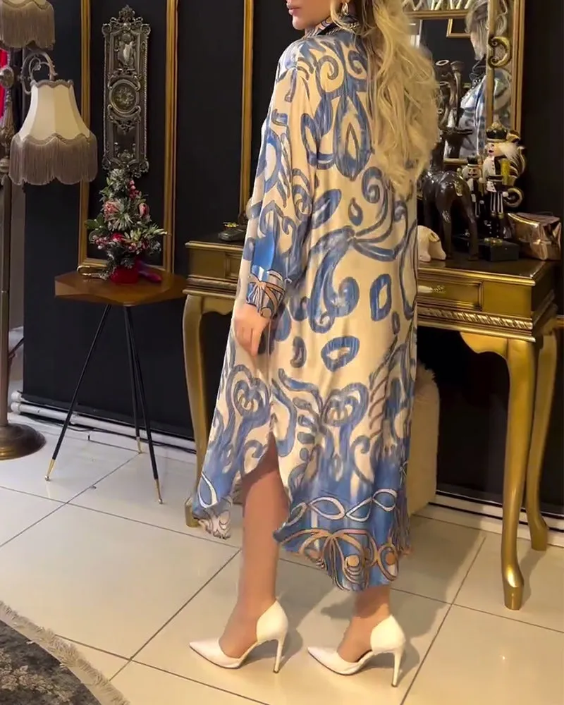 Loose and elegant printed dress