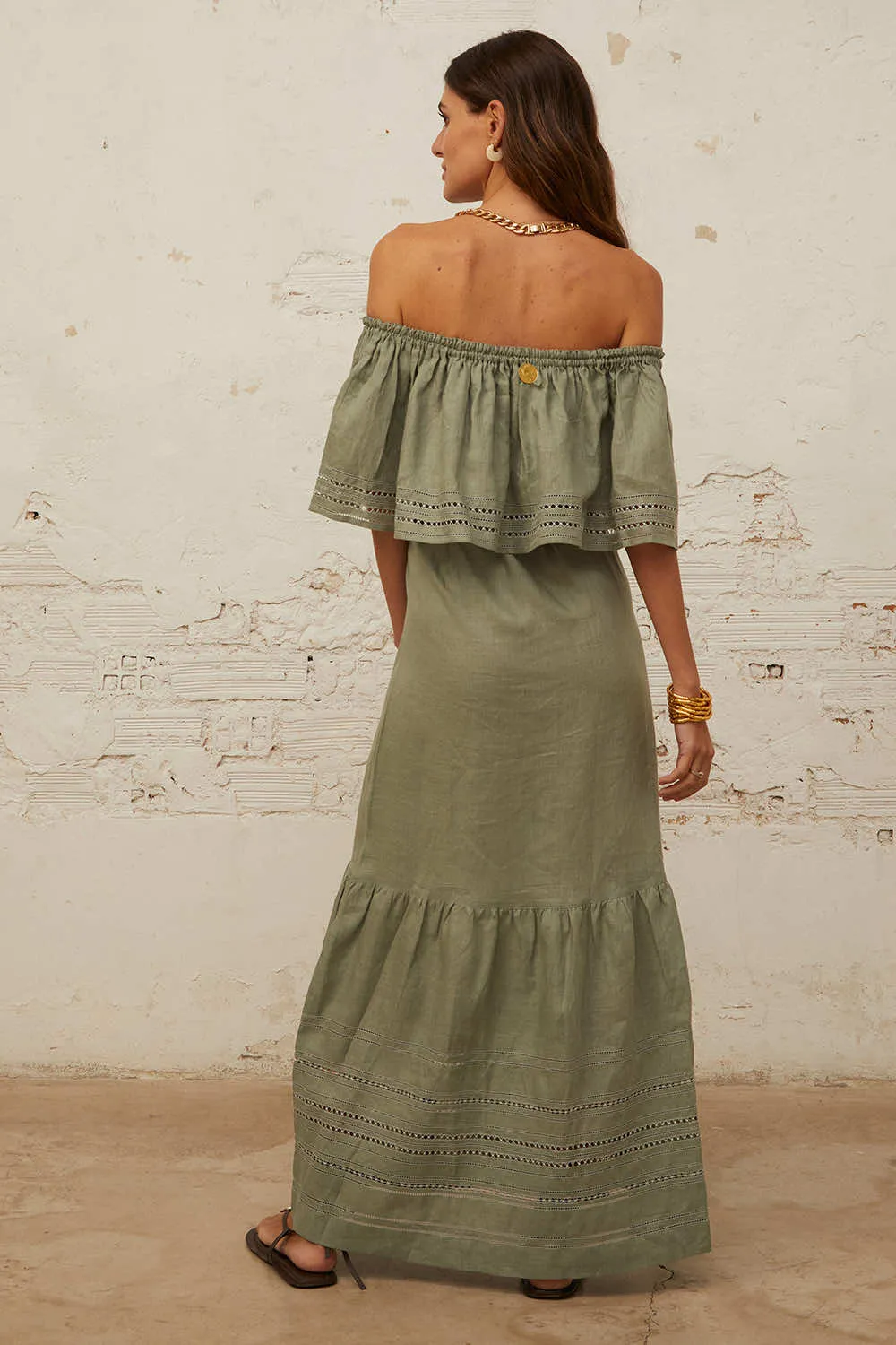 Lyubava Maxi Dress in Jungle Green