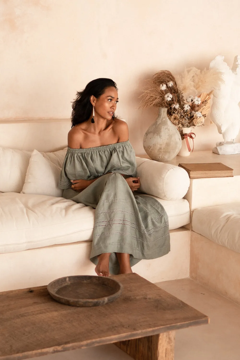 Lyubava Maxi Dress in Jungle Green